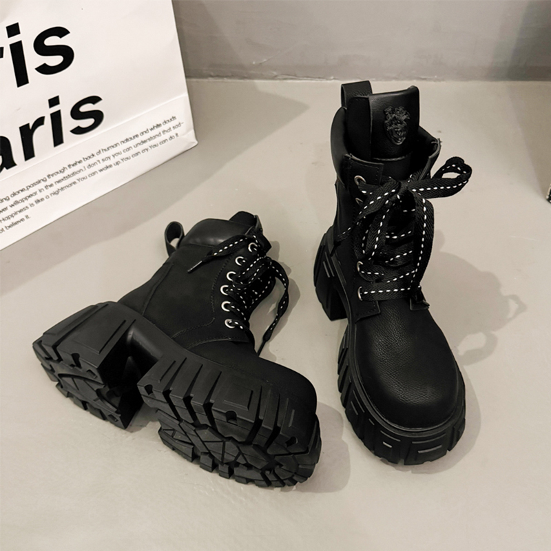 Women'S Shoes Trending 2025 - Hoge Hakken Dames Enkellaarsjes Lace Up