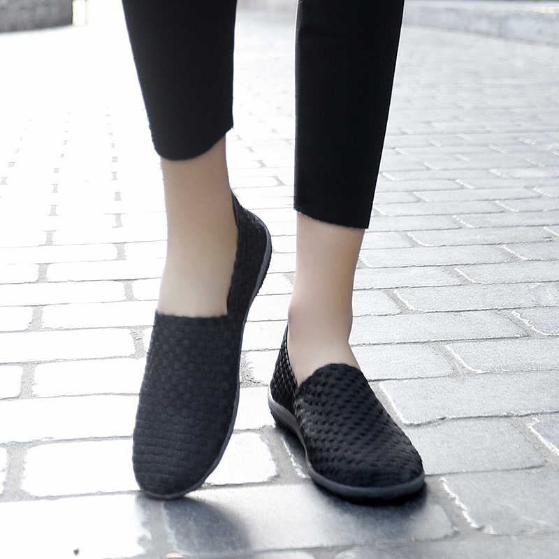 Women'S Shoes To Buy - Natuurlijk leer Geweven wandelschoenen Dames Skateboarden