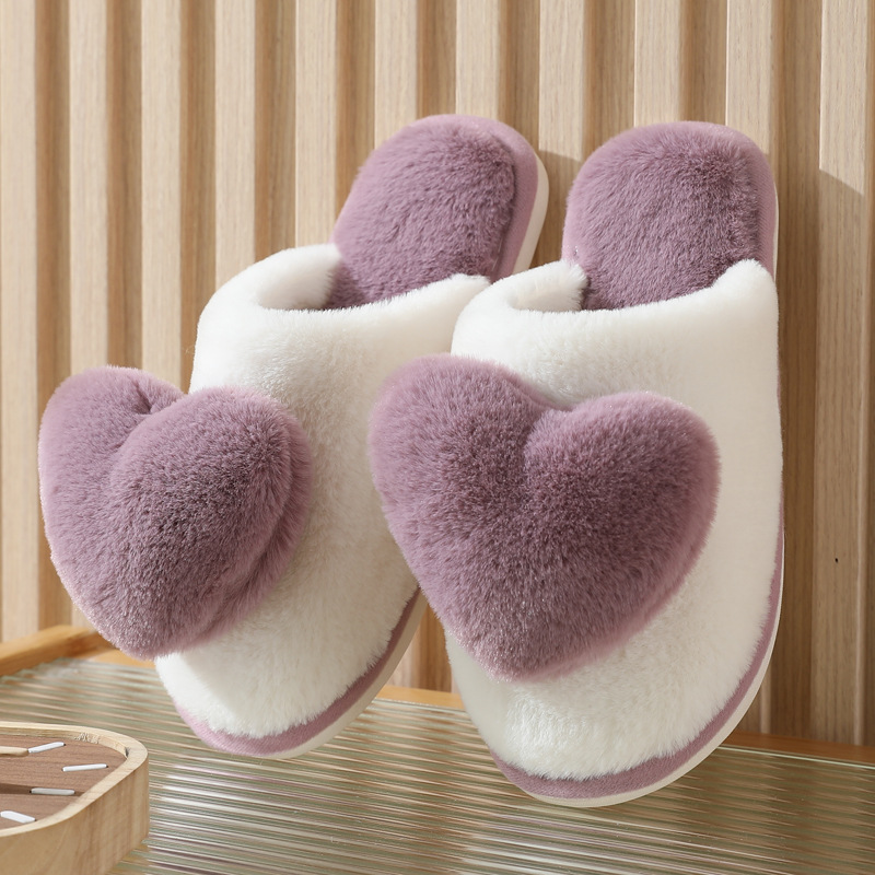 Women Shoes Size To Men - Winter Warm Hartpatroon Katoenen Slippers Dames