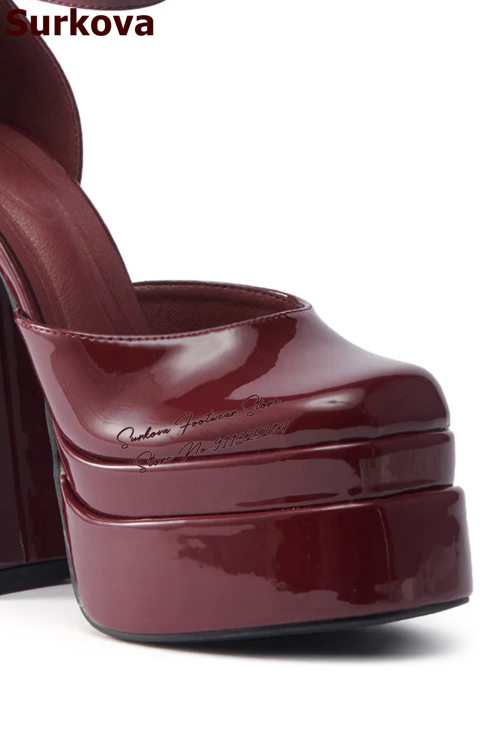 Surkova Bordeaux Lakleer Dikke - Women'S Shoes Burgundy recensie en prijs