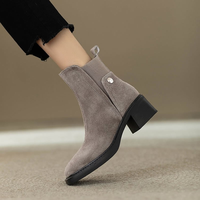 Suède Vrouwen Dikke Enkellaars - Women'S Shoes Trending 2025 recensie en prijs