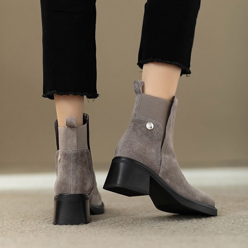 Suède Vrouwen Dikke Enkellaars - Women'S Shoes Trending 2025 recensie en prijs