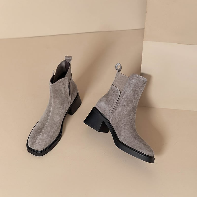 Suède Vrouwen Dikke Enkellaars - Women'S Shoes Trending 2025 recensie en prijs