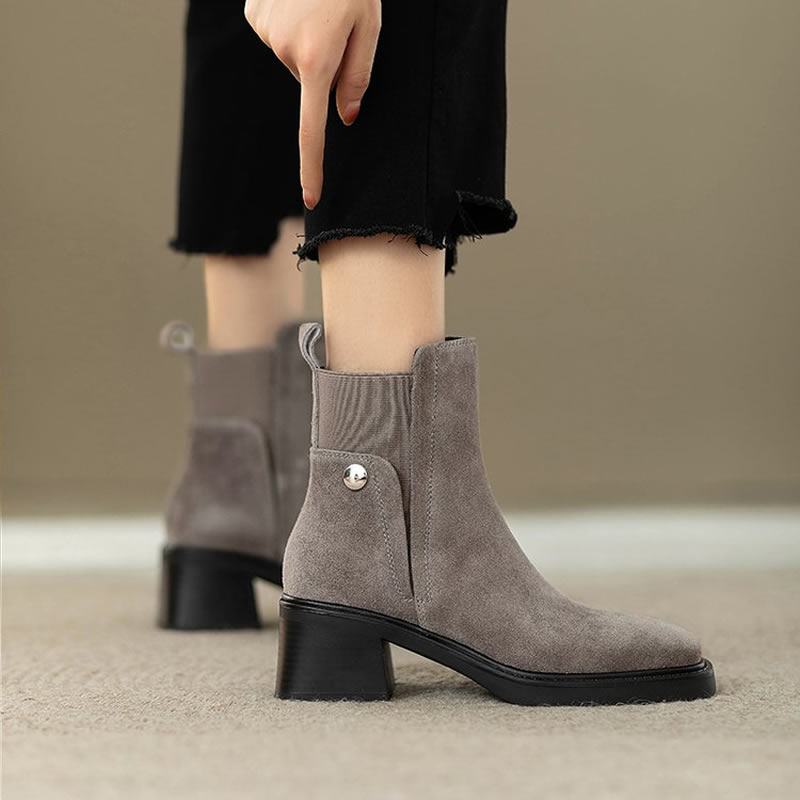 Suède Vrouwen Dikke Enkellaars - Women'S Shoes Trending 2025 recensie en prijs