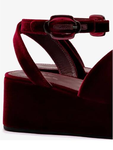 Bordeaux fluwelen ronde open t - Women'S Shoes Burgundy recensie en prijs