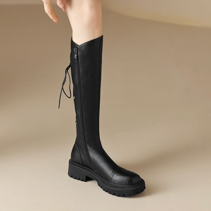 Bruin lederen platform lange d - Women'S Shoes Trending 2025 recensie en prijs
