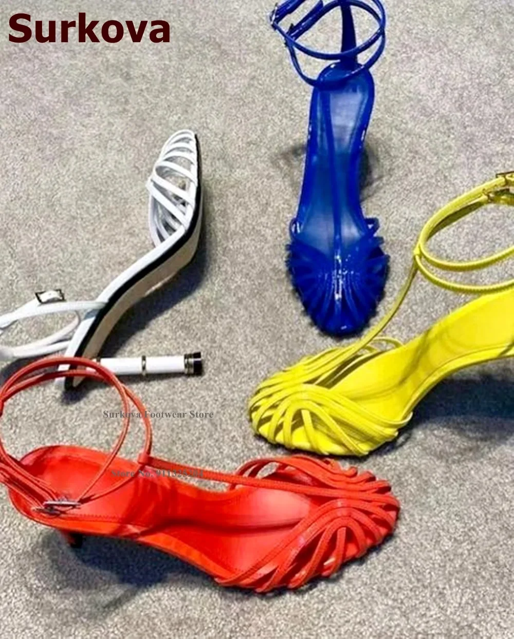 Surkova Mat Leer Dunne Strappy - Strappy Heeled Sandals recensie en prijs